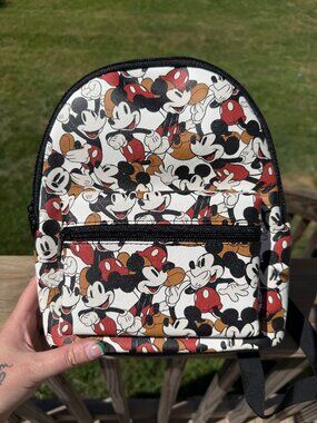 Disney Mickey Mouse Mini Backpack Y2K Coquette Disneycore Aesthetic 3441